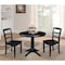 International Concepts Round 36 in Round Extension Dining Table with 2 Madrid Chairs, Black, 36 in W, 48 in L, 30.1 in H K46-36RXT-27B-C2-2 - alternate 2